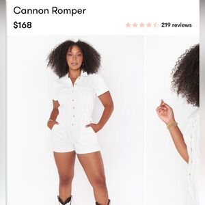 White Cannon Romper